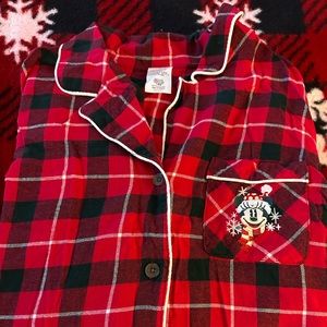 Disney Store Minnie flannel Plaid Sleep Dress